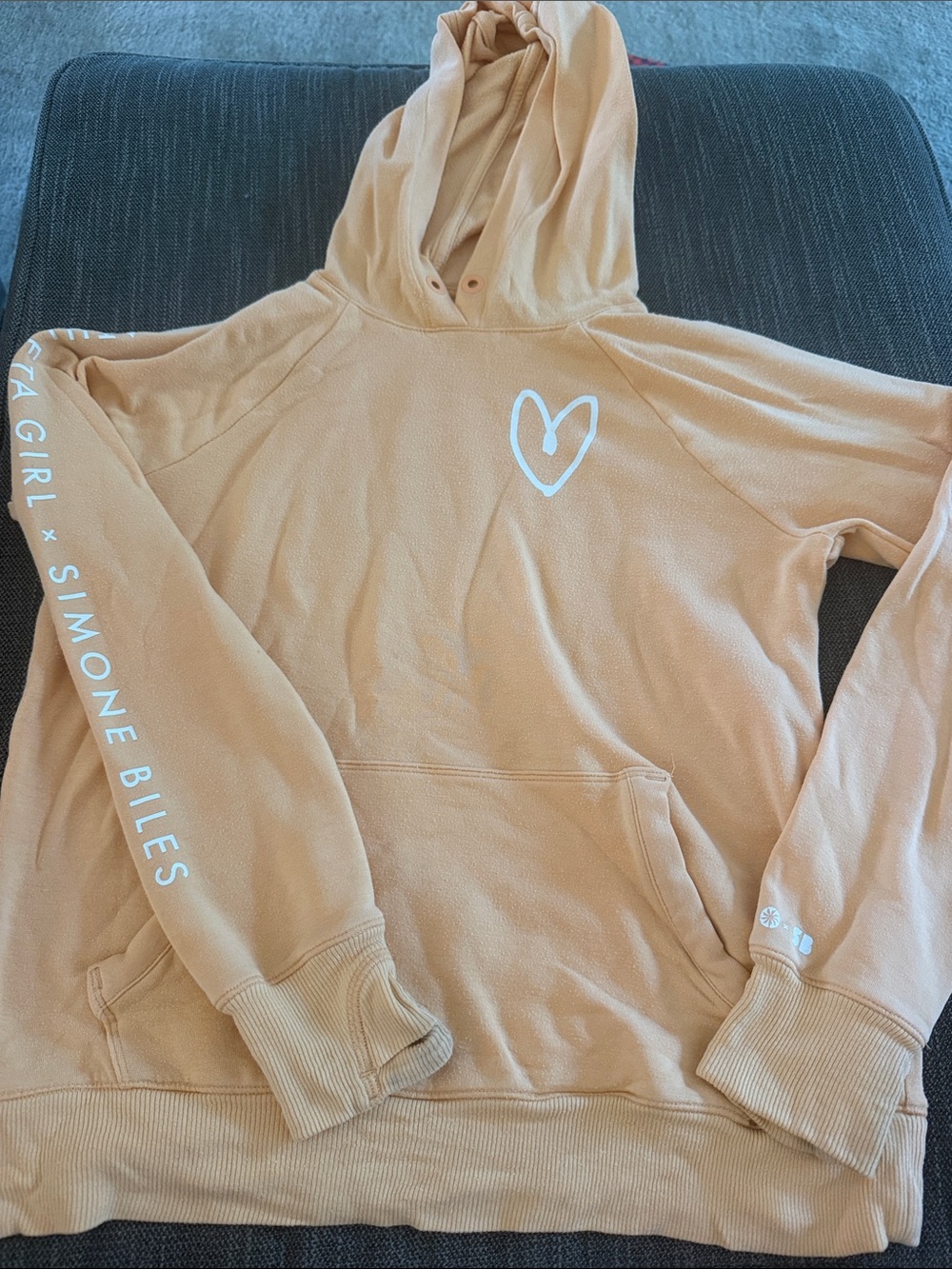 Athleta Peach Simone Biles Hoodie Sweatshirt